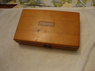 Vintage Starrett 196 Back - Plunger Dial In Wooden Box Kit