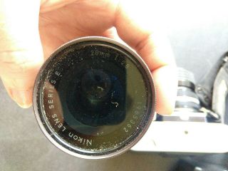 Nikon FG Camera Body 35mm SLR Film Camera & Lens Converter Flash Vtg 8