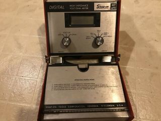 Snap - On Snap On Mt470 Digital High Impedance Volt Ohm Meter - Vintage Old