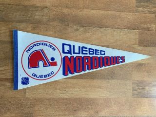Vintage Quebec Nordiques Nhl Hockey Pennant