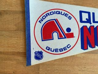 Vintage Quebec Nordiques NHL Hockey Pennant 2