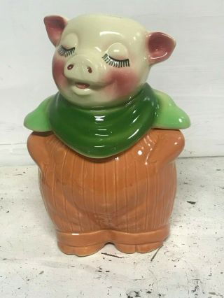 Vintage Shawnee Smiley Pig Bank Head Cookie Jar