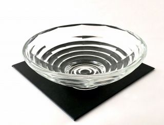 Vintage Large Glass Bowl " Spider Web Design " By Robert Goodden For Chance Bros