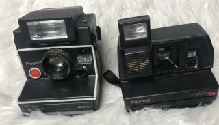 Vintage Polaroid Pronto Land Camera & Polaroid Impulse Se