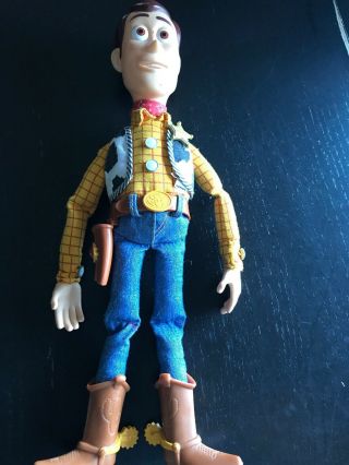 Vintage Toy Story Talking Woody Pull String Doll Disney Pixar 16” - No Hat