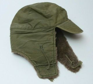 Vintage 1950s Korean War M - 1951 Field Pile Cap Cold Weather/winter Hat (size 7)