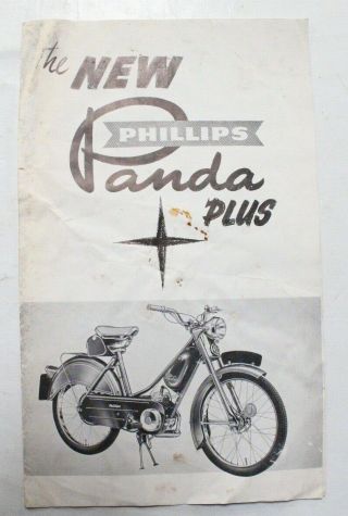 Vintage Phillips Panda Plus Moped Brochure