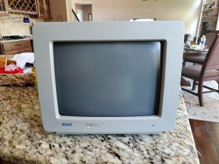 Atari Sm124 Computer Hi - Res Mono Monitor Screen Display