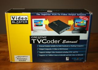 Vintage Creative Labs Video Blaster Tvcoder External - Vga - To - Video - Tv Or Vcr