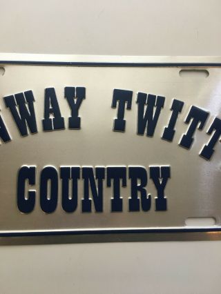 VTG Conway Twitty Country Metal Novelty License Plate Hendersonvill Tenn Music 3