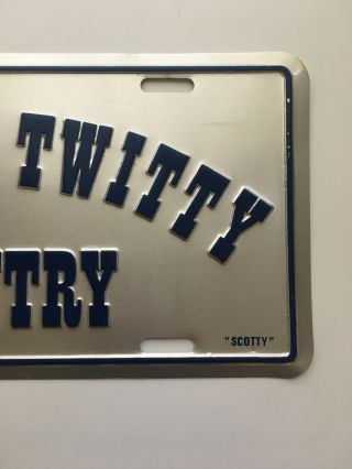 VTG Conway Twitty Country Metal Novelty License Plate Hendersonvill Tenn Music 4
