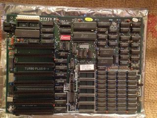 Vintage 1986 Turbo Plus Golden Star System Board Computer Pc Motherboard