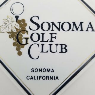 Vintage Rare Golf Bag Tag PGA Sonoma Golf Club California 2