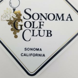 Vintage Rare Golf Bag Tag PGA Sonoma Golf Club California 5