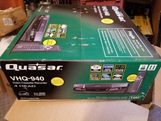 Quasar VHQ - 940 Omnivision 4 - Head VCR VHS Player Recorder w/Remote box 3