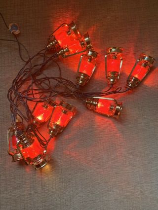 Vtg 1980 Stanmer String Light Lantern Mini Light Patio Rv Camper Xmas Set Of 10