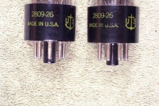 Two,  Raytheon VT - 231,  6SN7GT,  reinforcing rod,  matching date pair,  6SN7GT 4
