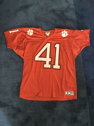 Vintage Russell Athletic Ncaa Clemson Tigers Football Jersey Men/adult Large