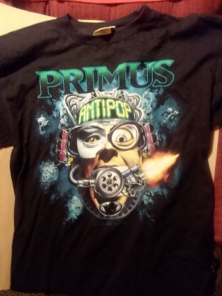 Primus Vintage 1990 Tour 2 Sided Antipop Shirt Size Large