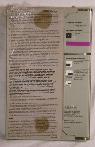IBM Assistant Home Solutions Vintage Computer Software 1984 - NOS 3