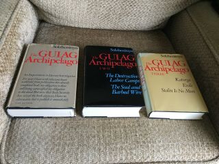(3 - Book - Set) The Gulag Archipelago Aleksandr Solzheinitsyn Hardcover Volume Hc