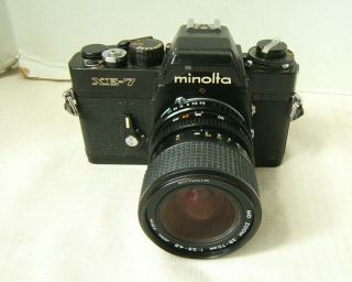 Minolta Xe7 Film Camera 35mm Slr With Zoom 28 - 70mm Lens