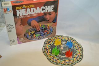 1986 Pop O Matic Headache Milton Bradley Game 4709 Popomatic Vtg Complete