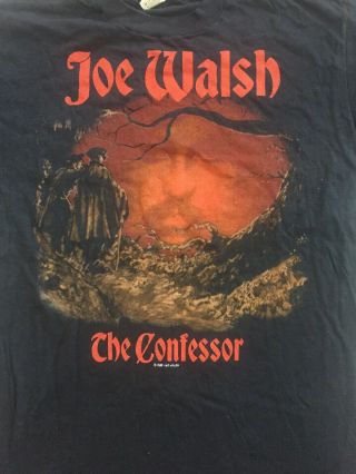 Joe Walsh Vintage Concert T - Shirt The Confessor Tour 1985 Size Xl