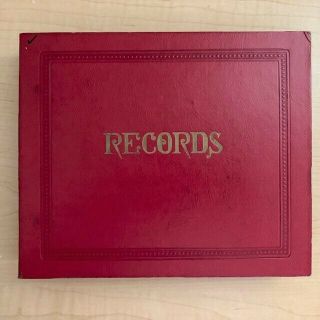Vintage 45 Rpm 7 " Vinyl Record Storage Album Book Holder W/12 Records