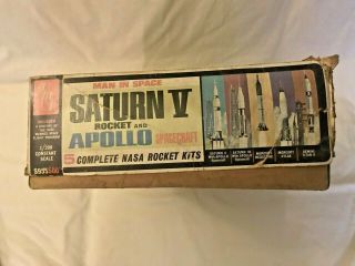 AMT Saturn V Rocket and Apollo Spacecraft 5 Rocket Kits S953500 Vintage 1960 4