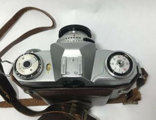 Zeiss Ikon Contaflex Synchro Compur Camera With Tessar 1:2.  8 50mm Lens And Case 3