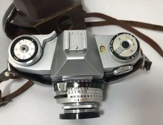 Zeiss Ikon Contaflex Synchro Compur Camera With Tessar 1:2.  8 50mm Lens And Case 4