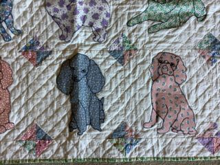 Baby/lap quilt - Vintage Dog Appliques 2