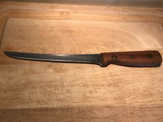 Vintage Chicago Cutlery 78S Fillet knife W/original leather Sheath 5