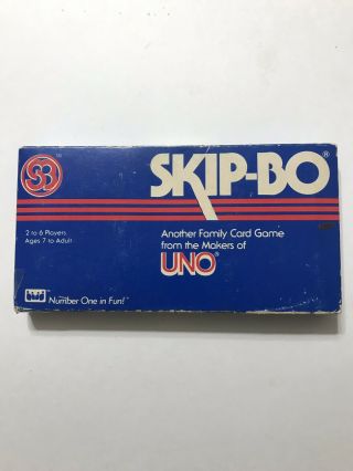 Skip - Bo Family Vintage Card Game From Makers Of Uno 1982
