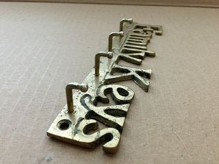 Vintage R.  O.  C.  Key Holder Rack Wall Mounted Brass Hanger Hooks Taiwan 5