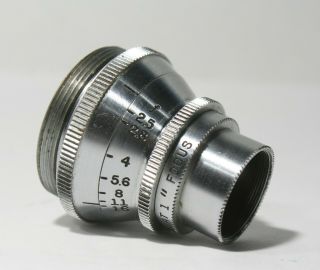 Wollensak Cine Velostigmat 1 " 25mm F/2.  5 Movie Lens C Mount Focus