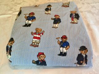 Vintage Ralph Lauren Polo Bea Fitted Bottom Bed Cotton Sheet,  Size Queen,  Usa