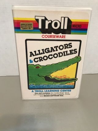 Very Rare: Alligators And Crocodiles By Troll Micro Courseware For Apple Ii