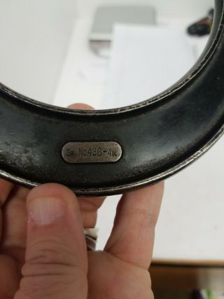 Vintage Starrett Micrometer No 436 3 to 4 inch 2