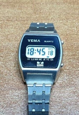Vintage Yema Lcd Watch Quartz