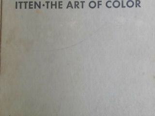 The Art Of Color By Johannes Itten 1961 1st English Translation " Knust Der Farbe "