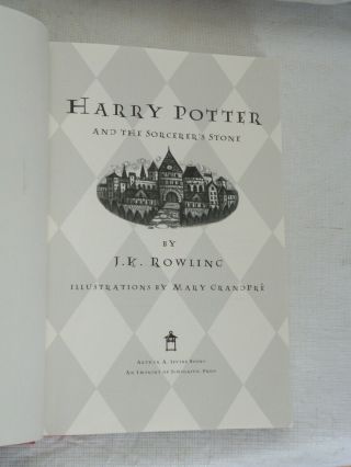 1998,  Harry Potter and the Sorcerer ' s Stone by JK Rowling,  HBw/dj,  Early 6th Pr 3