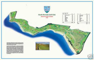 North Berwick Golf Club 1869 - David Strath - Vintage Golf Course Maps Print