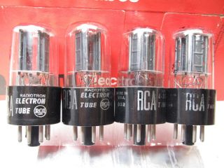 Rca 6sn7 Gt Nos Platinum Matched Quad,  Silver Print Well Balanced In Gm & Ip