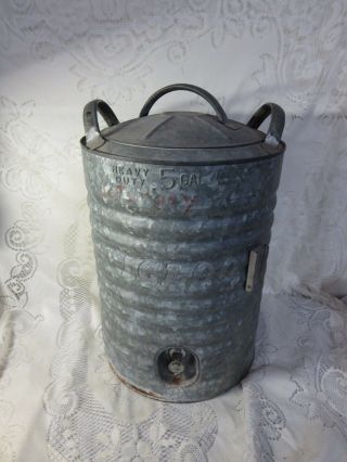 Vintage 5 Gallon Galvanized Igloo Cooler