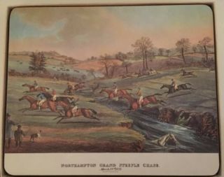 Northampton Grand Steeple Chase Place Mats March 23rd 1833 Equestrian Vintage