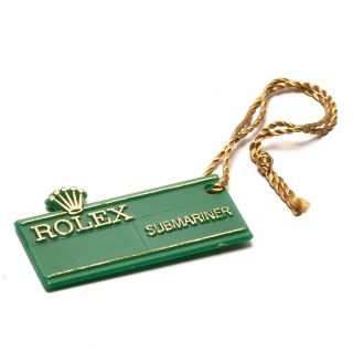 Auth Rolex Hang Tag For Submariner Green Vintage Ip044