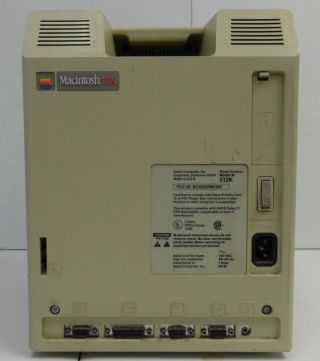 Apple Macintosh 512K Model M0001W Computer Parts/Not (3B5.  31.  JK) 4