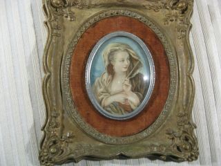 Vintage Cameo Creation Young Lady Victorian Gorgeous Plastic Style Frame